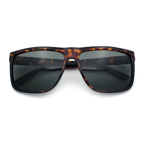 SA106 Temper Glass Shatterpoof Lens Oversize Thin Plastic Horned Sunglasses