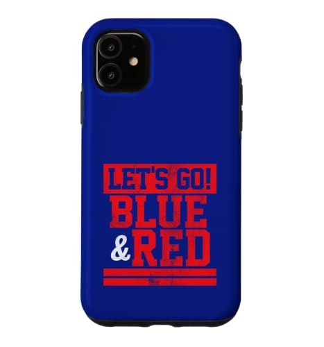 Let's Go Vintage Game Day �D���ȐF �u���[&���b�h �X�}�z�P�[�X iPhone 11 �p