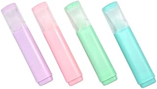 Chisel Tip Pastel Highlighters - 4 Assorted Colors Pastel Highlighters - Water Based, Quick Dry Pastel Highlighter for bullet journals, school, college, university or office