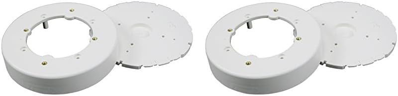 Wiremold - Canaleta de plástico no metálico, potencia extensible, caja circular en pared, marfil, NM4 (paquete de 2)