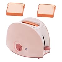 ifundom Pretend Play Toaster Set for Kids Simulation Electric Bread Maker Toy Kitchen Appliance Pop Up Plastic Toy