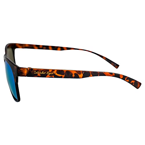 Tahiti Polarized Sunglasses for Women Fashionable Tortoise Frame w/Blue Mirror Lens3