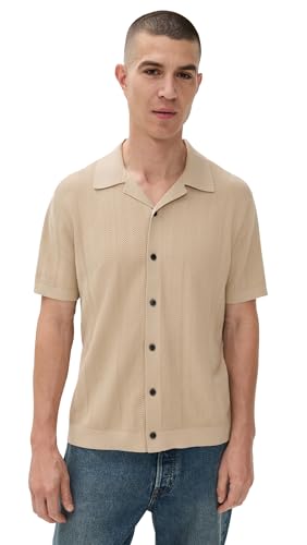 Theory Men's Camp Collar Shirt in Cotton Twist