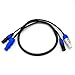 3-Pin XLR Combo Cable – 1M/3ft – Durable Audio & Power Hybrid Cable for Stage, DJ, PA System