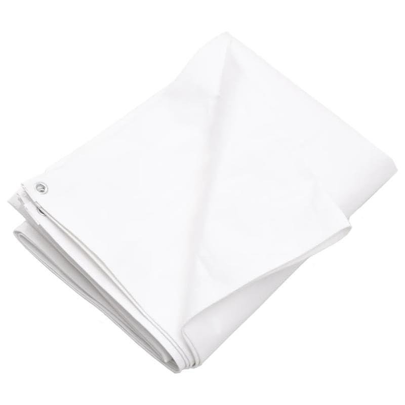 Lona protectora de alta calidad para jardín, camping y construcción, 2 x 3 m, color blanco, HDPE 260 g/m², impermeable, resistente a la rotura y a los rayos UV