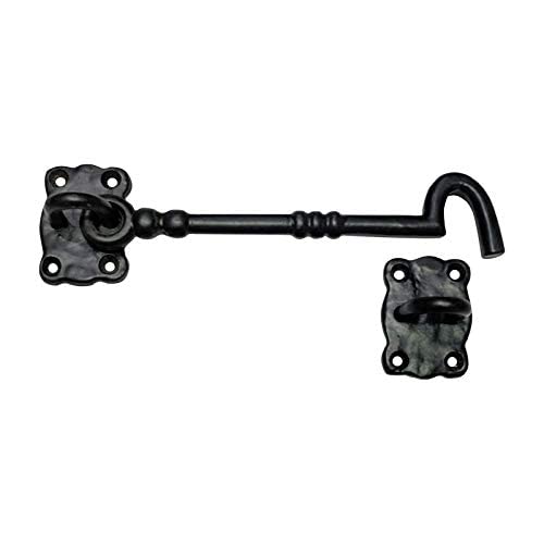 Adonai Hardware 6.5" Darkon Black Antique Iron Cabin Hook (Black Powder Coated)-image-10