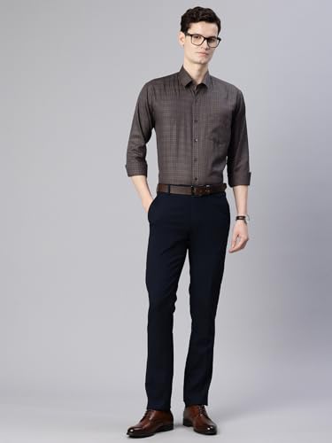 Image of Majestic Man Men's Pure Cotton Slim Fit Checkred Full Sleeve Classic Collar Everyday Formal Shirt