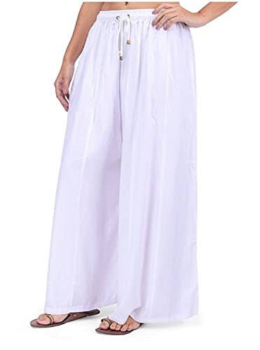 Image of TNQ Full Flared Cotton Palazzo Pants || Gold Print Printed Sharara Garara || Ethnic Or Casual Wear