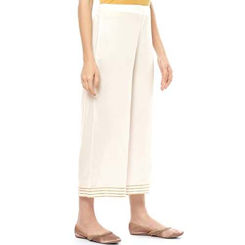 Image of Rangriti Off White Liva Palazzo for Women