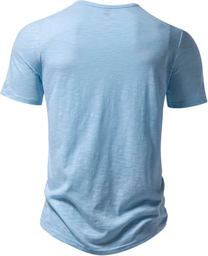 Image of Men's Fashion Henley Neck Half Sleeve T-Shirts
