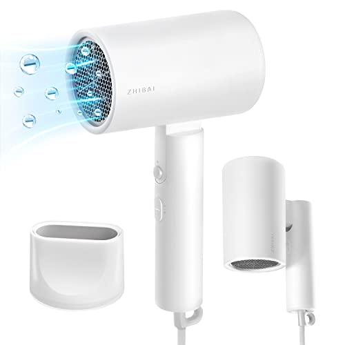 Hair Dryer, Travel Foldable Hair Dryer Blow Dryer For Fast Drying, Professional Ionic Salon Hair Dryer With 2 Heat Modes, 2 Speed, Smooth Nozzle For Women Men Child Without Damaging Hair #TOP23