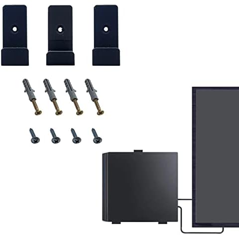 Onyehn Wall Mount Holder(Carbon Fiber) on Wall for PS4 Console with Screws Mount Behind TV for PS4 Accessories (PS4) Cover