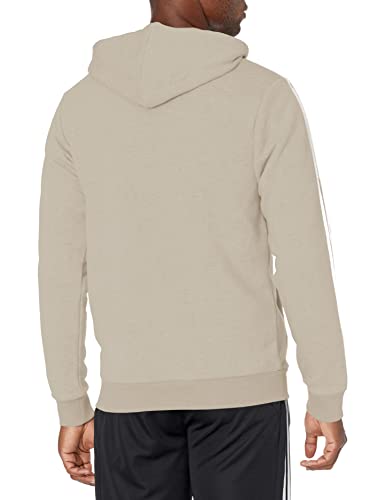 adidas Men's Essentials Fleece 3-Stripes Full-Zip Hoodie, Alumina/White, Small2