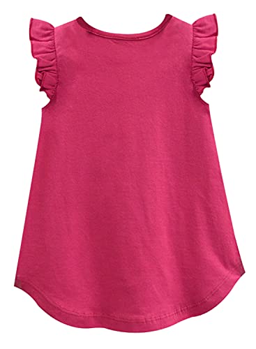 Image of A.T.U.N. (All Things UBER Nice) Girl's Polyester Regular Fit Solid Round Neck Knee Length Regular Top