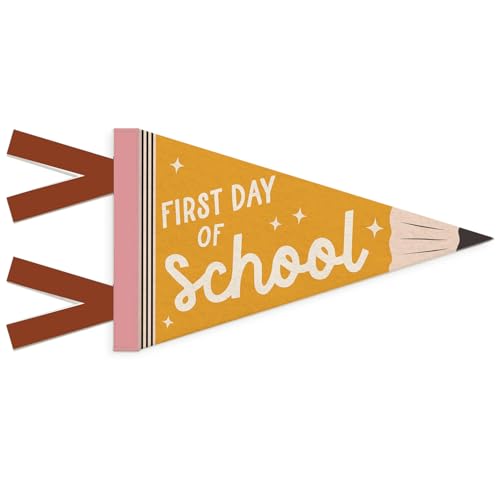 CalmVerve First Day of School Pennant Flag Felt Banner Sign
