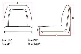 Miniatura 2 de A&I Asiento lateral universal del conductor del tractor en negro