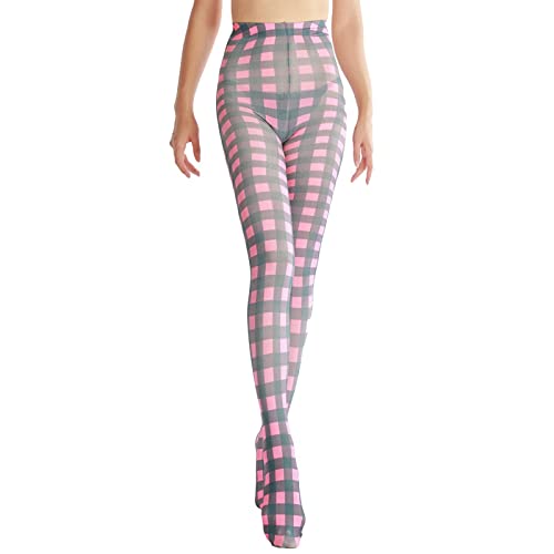 Image of Sahabowi Women Tights, Sheer High Waist Pantyhose, Vintage Control Top Stockings, Siwa opaque print1