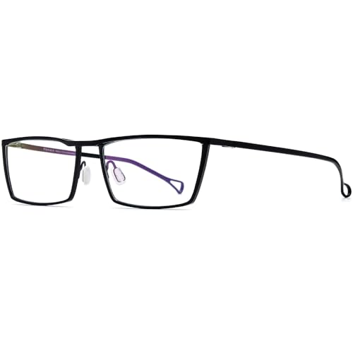 Image of FONEX Titanium Glasses Frame for Men,Square Eyewear Full Optical Eyeglasses F85641