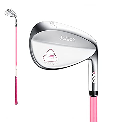 Praworęczny Junior Sand Wedge Golf Club Ages 3-12 Lekki wał węglowy Ze stali nierdzewnej Head 56 Loft Regular Flex Blue Pink dla dzieci Chłopcy Dziewczyny Uczące się umiejętności Sporty na świeżym pow
