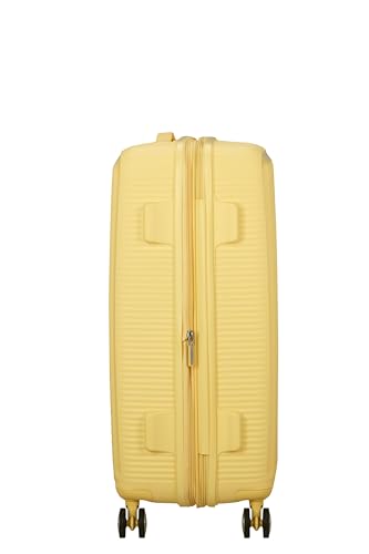 American Tourister Soundbox - Hartschalen-Koffer Mittelgroß, 67 cm - Trolley mit 4 Rollen, TSA-Schloss, erweiterbar & leicht, 71.5/81L, Gelb (Pastel Yellow)