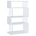 Coaster Home Furnishings Emelle 63-inch 4-Shelf Glass Panel Bookshelf White 800300