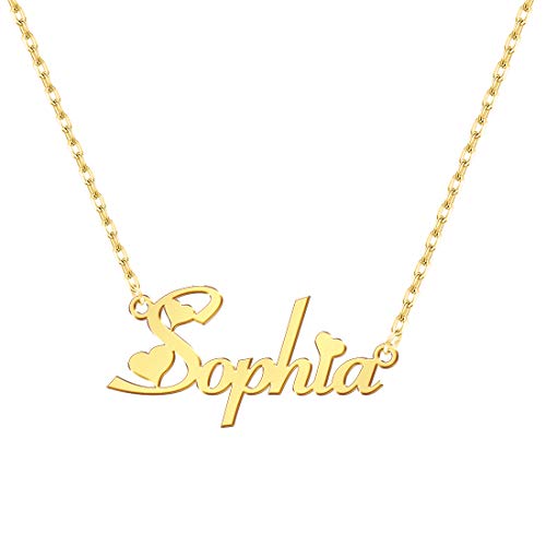 Preisvergleich Produktbild LisaKette personalisierte Namen Halskette, Alphabet Halskette, Gold / Silber / Rose Gold personalisierte Halskette, Geschenk zur Freude, Herren, Freundin, Mutter, Schwester