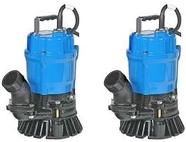 Tsurumi HS2.4S; semi-vortex submersible trash pump w/agitator, 1/2hp, 115V, 2" discharge (2-(Pack))