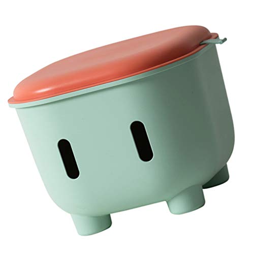 Banquinho de brinquedo Otomano da Hemoton para sala de jogos, caixa de brinquedo que economiza espaç