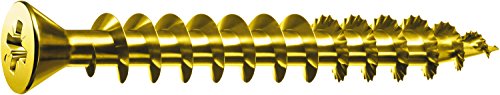 SPAX Universalschraube, 3,0 x 15 mm, 1000 Stück, Kreuzschlitz Z1, Kleiner Senkkopf (Ø 5mm), Vollgewinde, YELLOX…