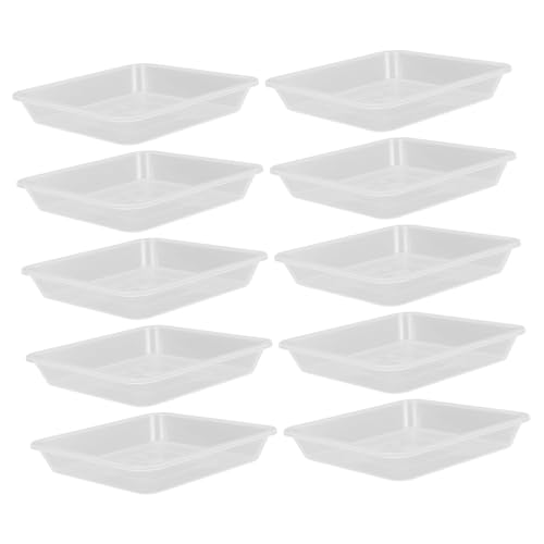 TOYANDONA 1 Juego Bandeja para Macetas Bandejas De Transparentes para Plantas Plato para Bonsáis para Interiores Previene Filtraciones De Agua Y Suciedad 10 Piezas