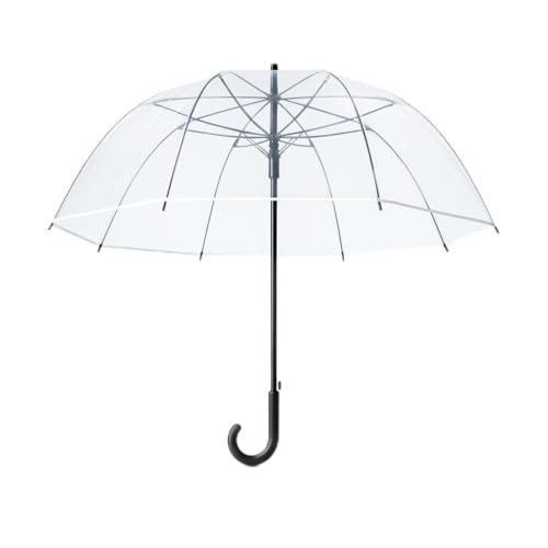unycos - Paraguas Transparente de Campana Resistente al Viento, Automático, Impermeable y Ligero para Hombre, Mujer y Niños, 130 cm, 8 Varillas, Ideal para Uso Diario, Viajes, Eventos (XL)