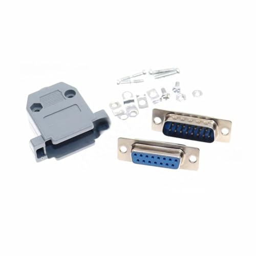 Image of 5pcs D-SUB 9 15 25 37 Pin Male Female PCB Connector with Set Screw Plug Socket Adapter Right Angle 2 Rows DB9 /15 /25 /37(15P Female)