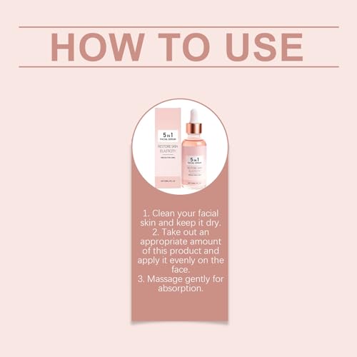 Generic 5 In 1 Hydrating Face Serum, Lightweight Daily Facial Serum for Soft Smooth Skin, Deep Moisturizing, Refreshed Appearance, for Morning & Night Skincare Routine (30ml, 1pc)