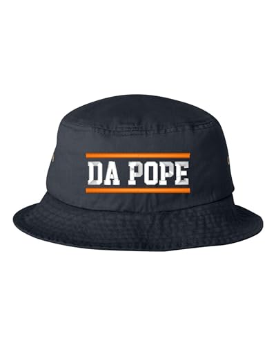 One Size Navy Bucket Da Pope Funny Chicago Pope Leo Embroidered Cap Dad Hat