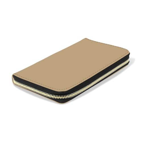 Women's Large Capacity Wallets Holder Wallet Credit Card Clutch Coin Pocket Pu Leather Zipper Closure Deal Gift for Women Tan4