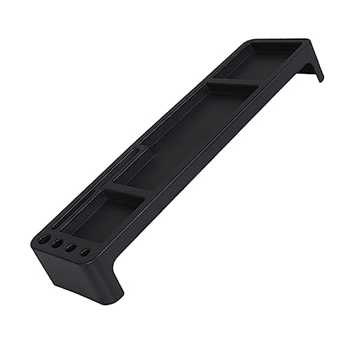 Sewroro Multifunctional Keyboard Shelf Organizer for Home Desktop Storage Rack Many Lattices Black Material for Notes Phone and Pens