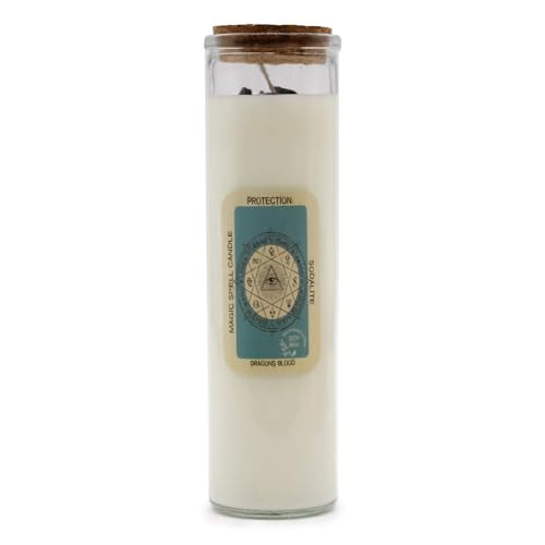 Bougie magique de protection aux cristaux pour rituel de méditation du soir