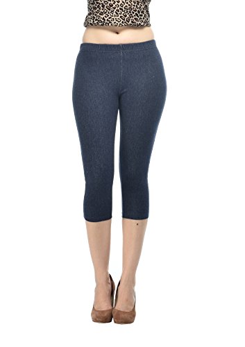 Image of Frenchtrendz Women's Cotton Modal Spandex Stretchable Slim Fit Jegging Capris