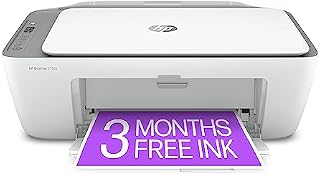 HP DeskJet 2755e Wireless Color All-in-One Printer with bonus 6 months Instant Ink (26K67A), white