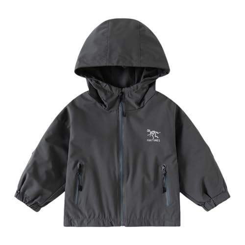 Children's Hooded Jacket Toddler Boys Windbreaker Outerwear Kids Lightweight Zip Hooded Raincoat Fall Comfy Waterproof - Main Image