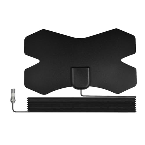 VENTDOUCE Antena Digital, Antena HD Inteligente DVB-T2 TV para TV Interior 4k con Voz HD, Amplificador de Antena de TV 4K Recepción de señal de Tierra Diseño Delgado para programas de Radio