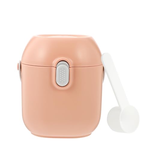 Baby Formula Container Dispenser On The Go, 5 Compartments Stackable Formula Container For Travel, Baby Milk Powder Kids Snack, Bpa Free Non-Spill Milk Powder Box (Orange Box, 1)