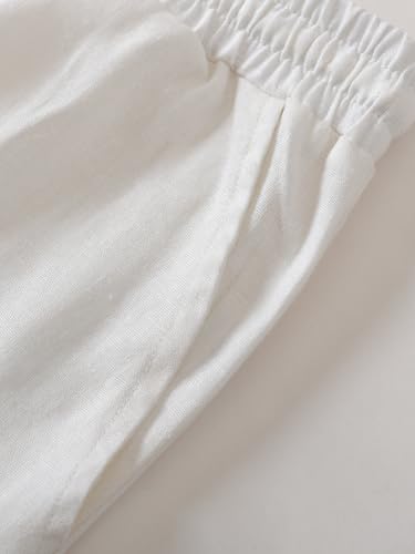 Latuza Men's Linen Rayon Pajama Pants Loose Fit Linen Lounge Pants4