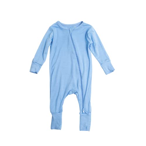 Image of Nite Nites Baby Bamboo Viscose Footie Romper | Soft Spandex Rayon | Convertible Footies, Mittens & Dual Zipper | 0-18M