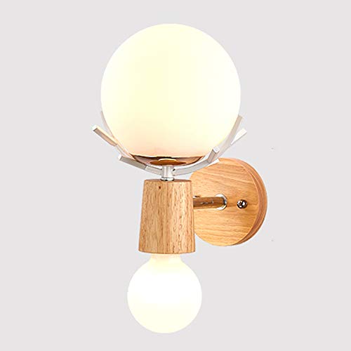 Aplique de pared de vidrio E27 para iluminar pasillos oscuros con estilo moderno 5