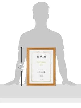 徳岡 神泉、薄、大判、額装用・画版、日本製・新品額 額装付、状態良好 賞状額 ネオ光輝 ガラス付 /318×455(A3大)の賞状・証書用 /額縁