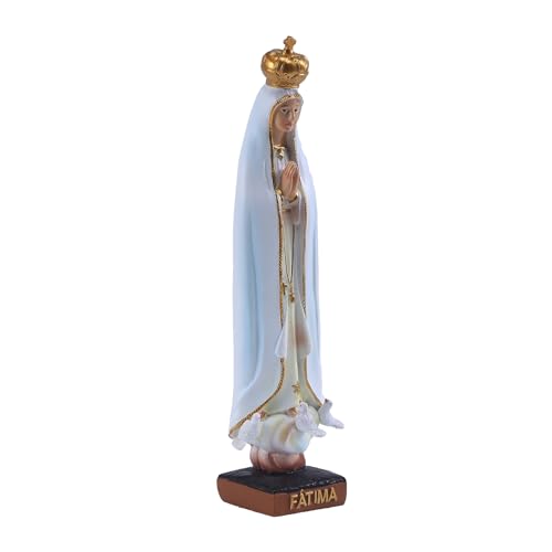 Estatua Religiosa María Nuestra Señora de Fátima 20.5 cm miniatura 4