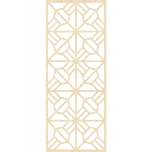 Image of 27 3 /8 inchW x 69 3 /8 inchH x 3 /8 inchT Auburn Decorative Fretwork Wood Wall Panels, Birch