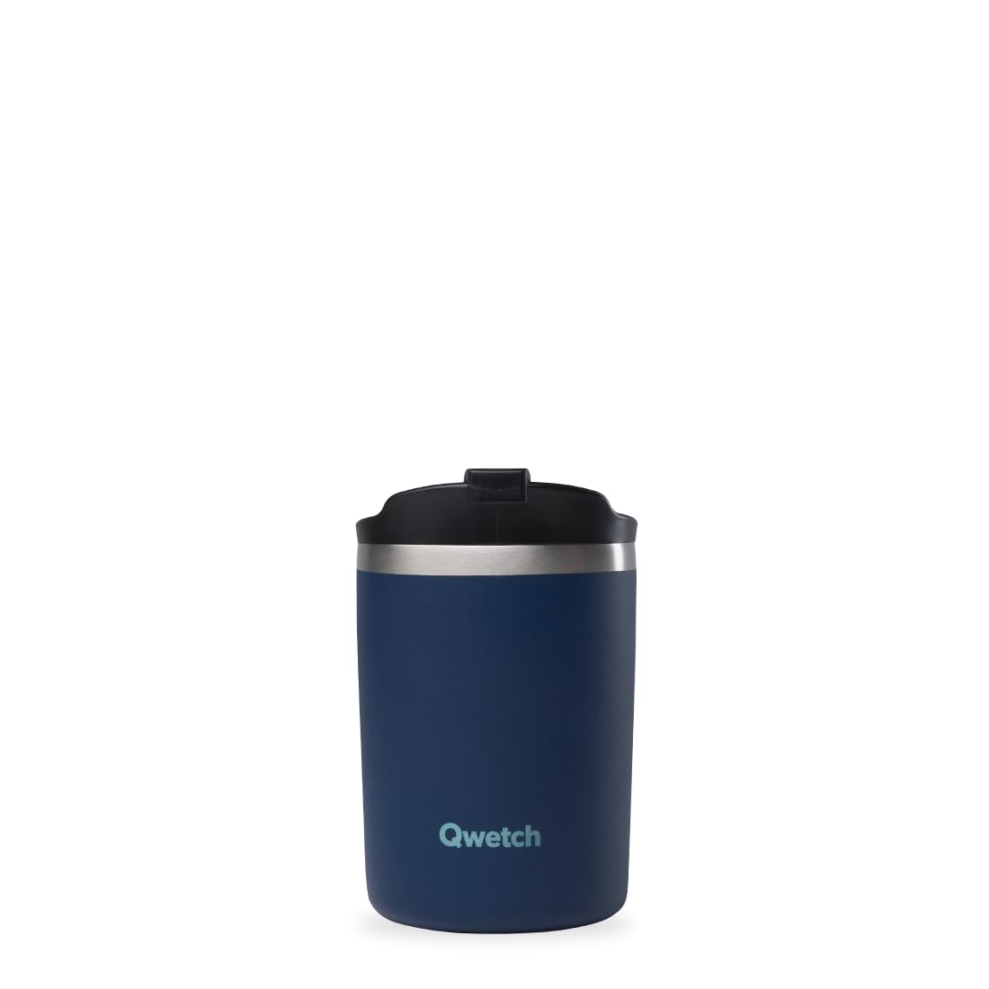QWETCH Thermosbeker Voor Onderweg Nachtblauw 350 Ml Koffie En Theefles Van Roestvrij Staal 6 Uur Warm 12 Koud Bpa Vrij Waterdicht Reismok 3189886194