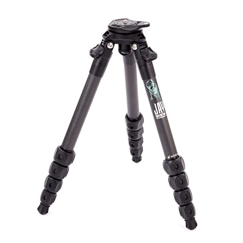 3 Legged Thing Legends Jay Carbon Fibre Levelling Base Tripod - Adjustable Camera and Video Levelling-Base Travel Tripod with 3 Detachable Legs - Darkness (Matte Black) (JAYDARK)